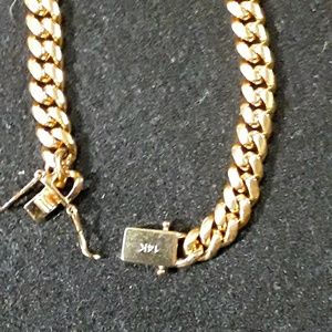 Gold plated stainless steel 14k cuban link chain